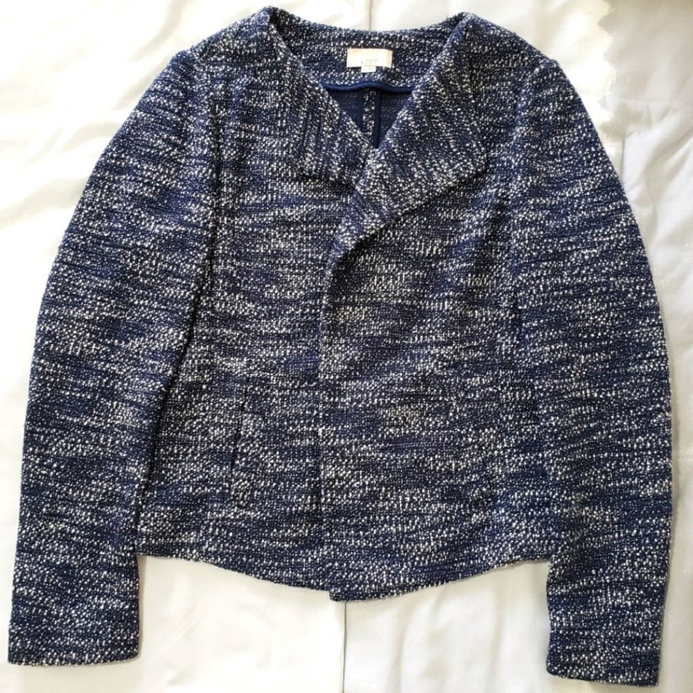 Loft Twead Sweater Bkazer Size Small
